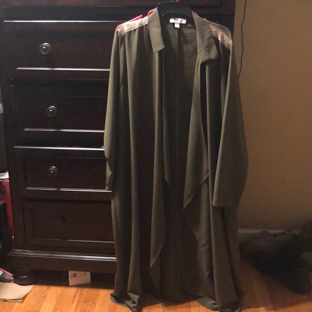 Green and Gold Long Duster